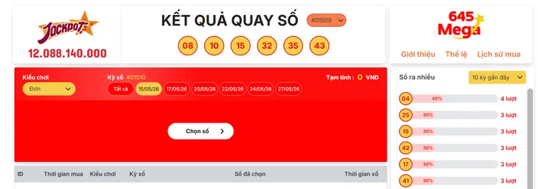 Khám Phá Siêu Phẩm Mega 645 Tại Bin88 Với Jackpot Khủng Nhất