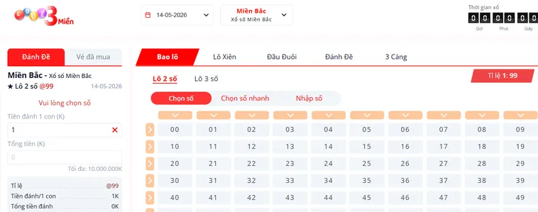 Chinh Phục Đỉnh Cao Lô Đề 3 Miền Tại Bin88 Với Tỷ Lệ Thắng Khủng