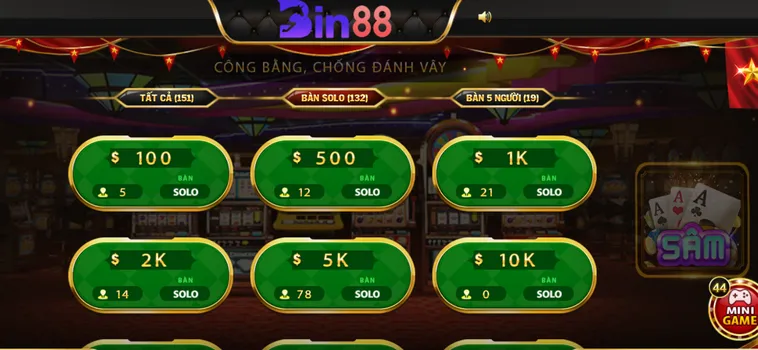 Sâm Lốc Tại Bin88 Trải Nghiệm Thế Giới Săn Hũ Đỉnh Cao Bùng Nổ Mỗi Ngày