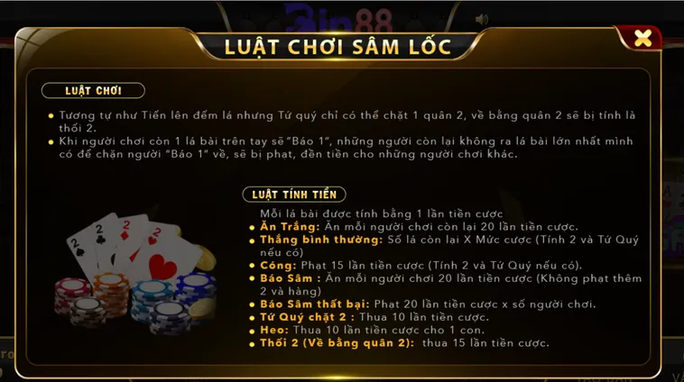 Sâm Lốc Tại Bin88 Trải Nghiệm Thế Giới Săn Hũ Đỉnh Cao Bùng Nổ Mỗi Ngày
