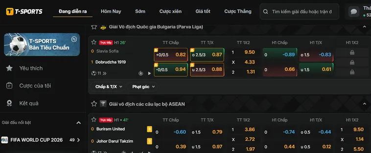 Trải Nghiệm Đỉnh Cao Thể Thao T-Sports Tại Bin88 Với Tỷ Lệ Thắng Khủng