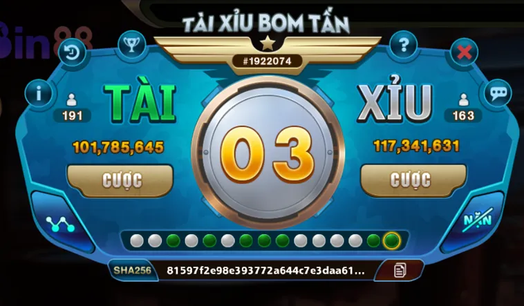 Trải Nghiệm Đỉnh Cao Tài Xỉu Bom Tấn Tại Bin88 Với Tỷ Lệ Thắng Khủng