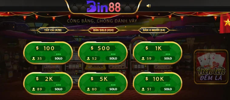 Tiến Lên Đếm Lá Tại Bin88 Cơ Hội Kiếm Tiền Cực Khủng Cho Mọi Game Thủ